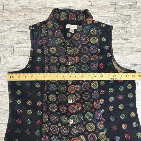 Christopher & Banks | Funky Multicolor Circles Print Vest | Large - Picture 9 of 12